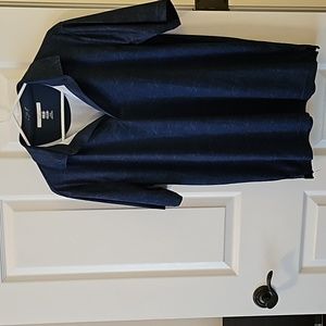 Dri-Fit Polo with Wavy Blue Stripes